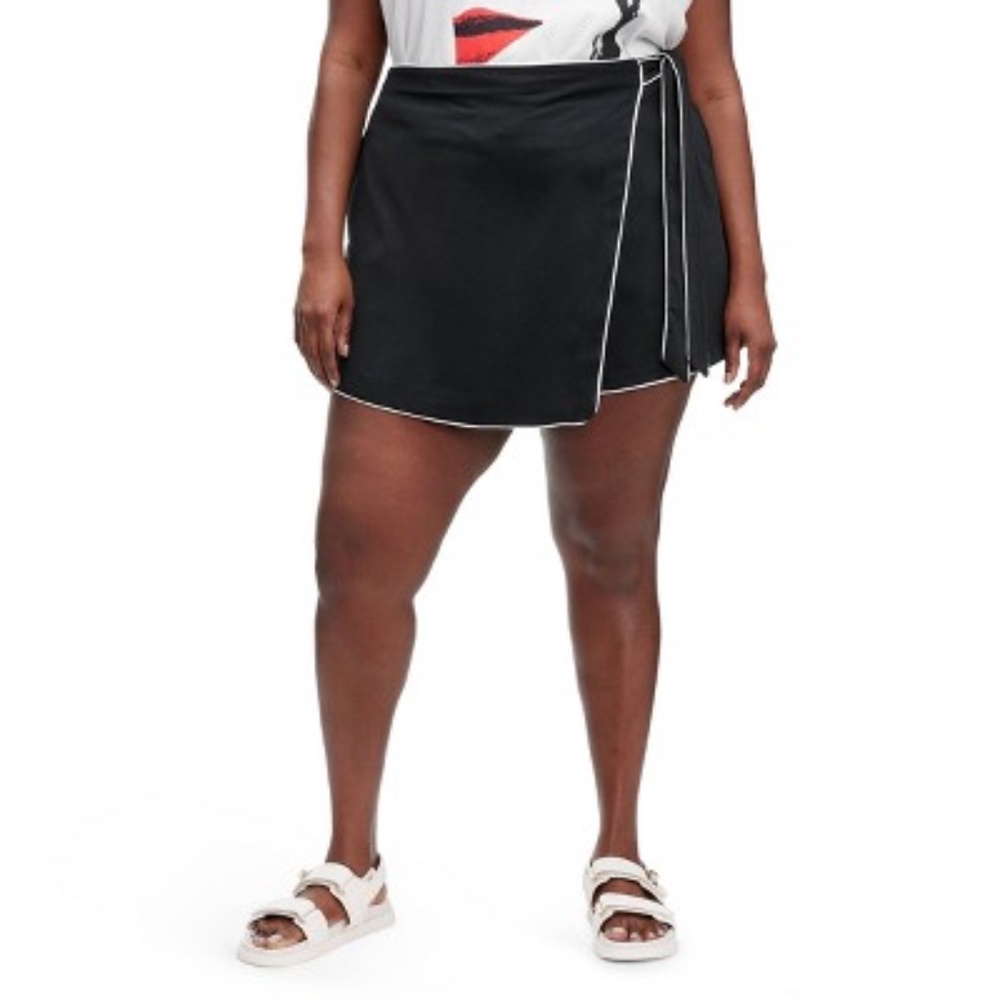 Side Wrap Mini Skort DVF/Target Diane von Furstenberg Black/White Skirt